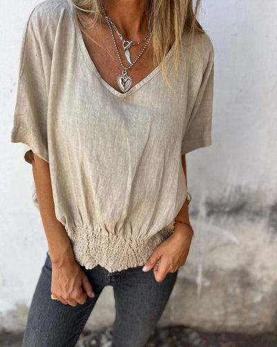 Lauma™ - Waisted V-Neck T-Shirt