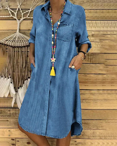 Bianca | Stylish Denim Shirt Dress