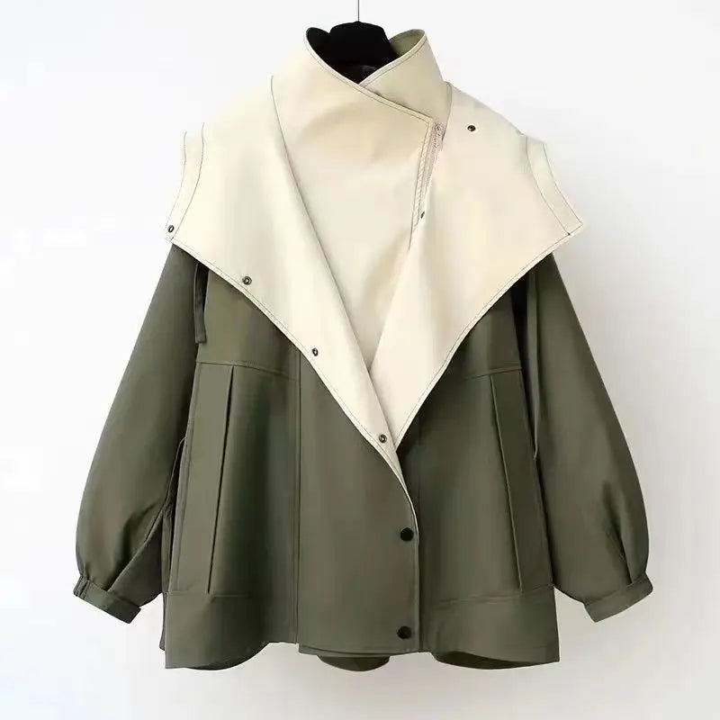 Sandra | Stylish Color-Block Zip-Up Jacket
