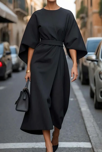 Clare™ | Stylish Belted Maxi Dress