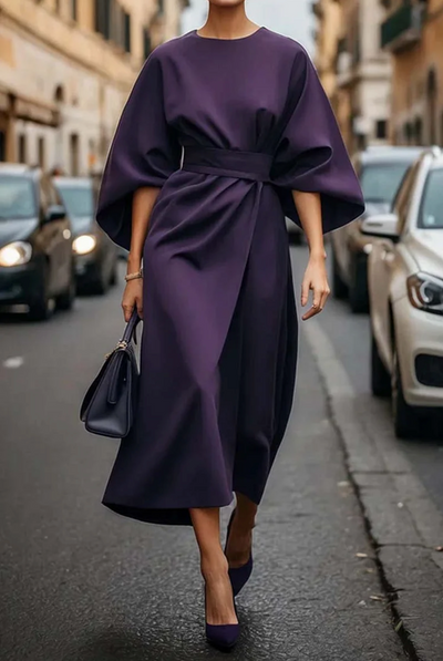 Clare™ | Stylish Belted Maxi Dress