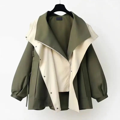 Sandra | Stylish Color-Block Zip-Up Jacket