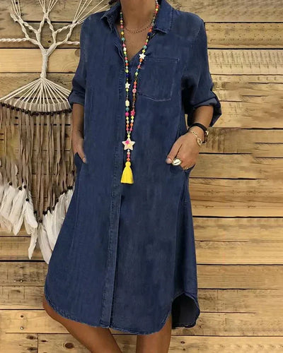 Bianca | Stylish Denim Shirt Dress