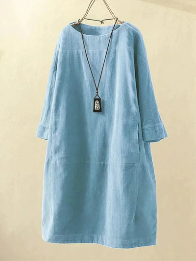 Maya | Relaxed Corduroy Midi Dress